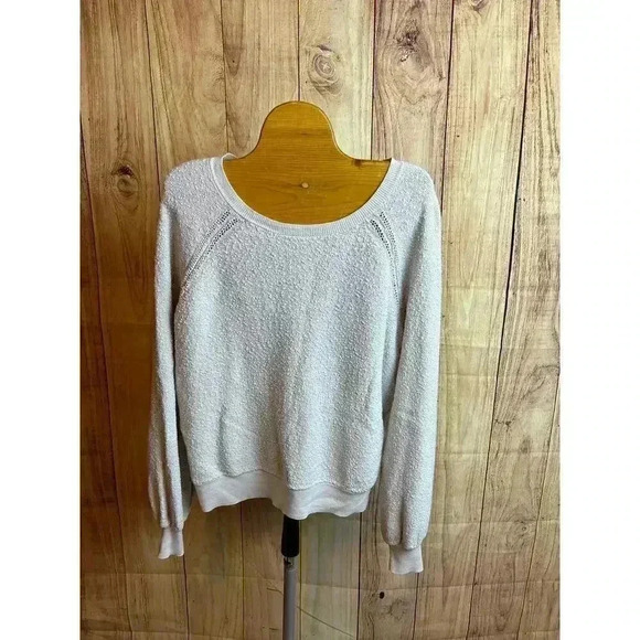 American Eagle Tops - American Eagle Scoopneck Textured Knit Top Women's Light Gray Size S